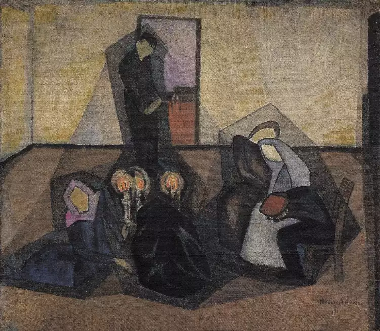 Натан Альтман. «Еврейские похороны», 1911