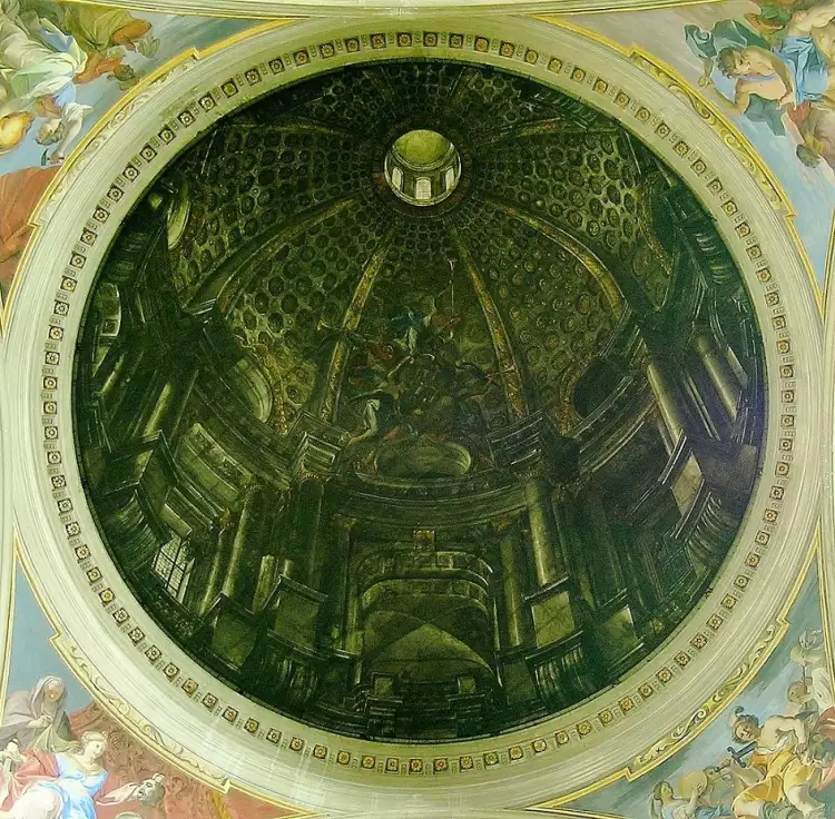 Андреа Поццо. Имитация купольного свода храма Сан-Иньяцио в Риме, 1685-1699