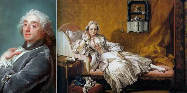 Французская живопись XVIII века. Франсуа Буше. Фото художника и картина «Портрет Мари-Жанне Бюзо», 1743 Французская живопись XVIII века. Франсуа Буше. Фото художника и картина «Портрет Мари-Жанне Бюзо», 1743