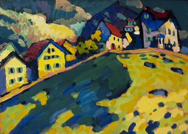 Экспрессионизм. Василий Кандинский. «Летний пейзаж», 1909 Экспрессионизм. Василий Кандинский. «Летний пейзаж», 1909