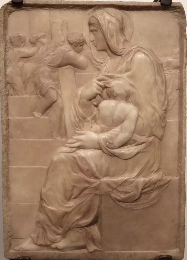 Michelangelo. Madonna auf der Treppe, 1491 Michelangelo. Madonna auf der Treppe, 1491