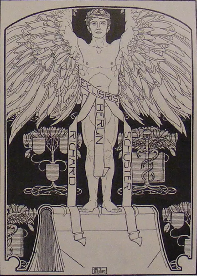 Экслибрис. Экслибрис Ричарда Шустера, начало ХХ века Экслибрис. Экслибрис Ричарда Шустера, начало ХХ века