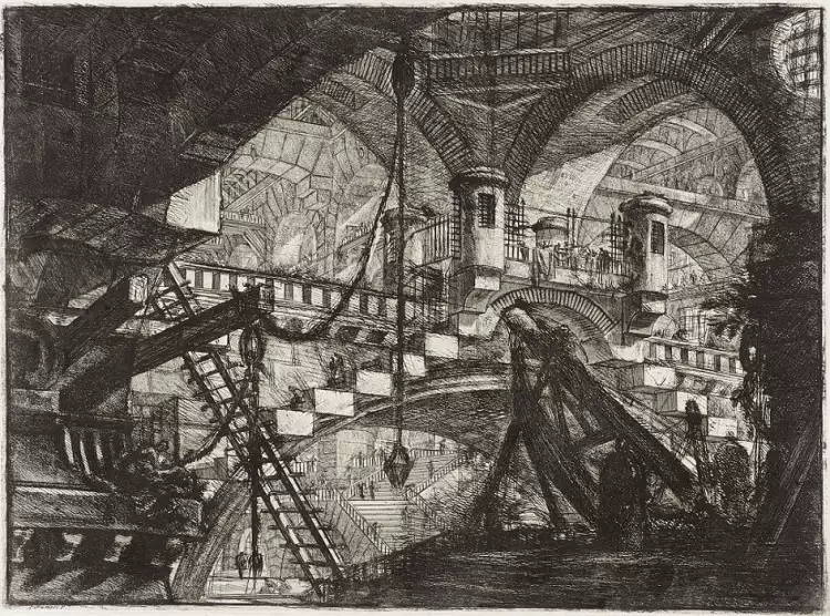 Джованни Баттиста Пиранези. Офорт из серии «Темницы», 1761
