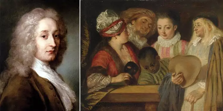 Французская живопись XVIII века. Антуан Ватто. Фото художника и картина «Актёры Французской комедии», 1711-1717) Французская живопись XVIII века. Антуан Ватто. Фото художника и картина «Актёры Французской комедии», 1711-1717)