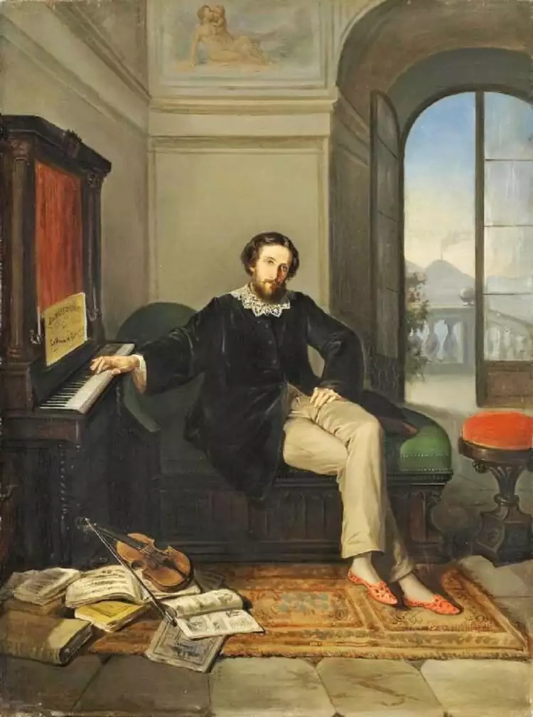 «Князь Н. Б. Юсупов-младший. Коллекционер. Музыкант. Композитор». В. П. Петрочелли. Портрет Н. Б.Юсупова-младшего. 1854