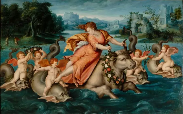 Миф о похищении Европы. Жан Кузен Младший. «Похищение Европы», 1550 Миф о похищении Европы. Жан Кузен Младший. «Похищение Европы», 1550