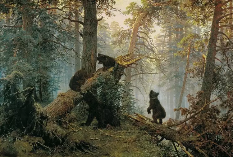 Лес на картинах, или лесной пейзаж. Иван Шишкин. «Утро в сосновом лесу», 1889 Лес на картинах, или лесной пейзаж. Иван Шишкин. «Утро в сосновом лесу», 1889