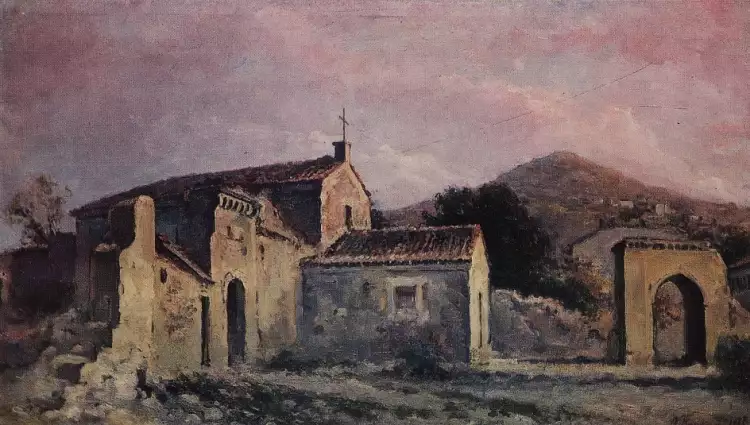 Александр Куприн. Картина «Могила Айвазовского у древнего армянского храма», 1946