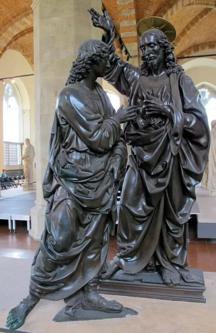 Андреа дель Вероккьо. Скульптура «Уверение святого Фомы», 1467-1483