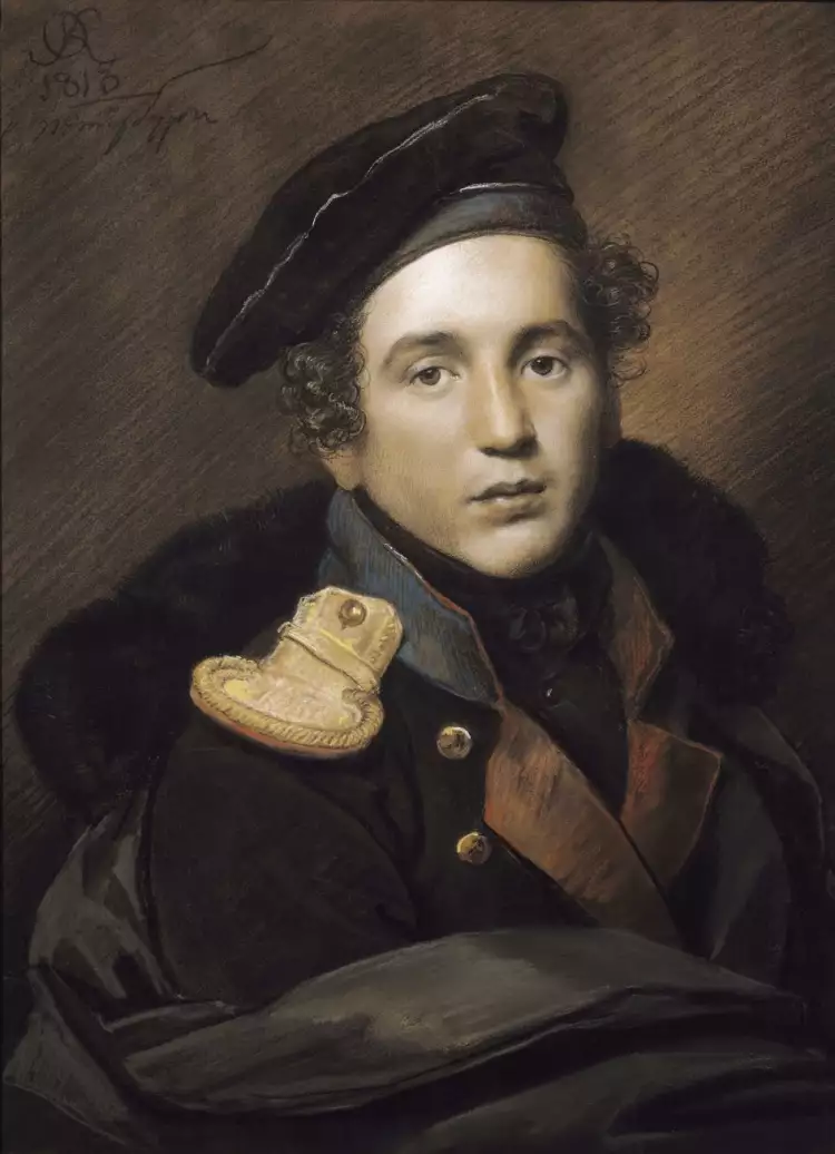 Pastell. Orest Kiprenski. Porträt von Pjotr Olenin, 1813 Pastell. Orest Kiprenski. Porträt von Pjotr Olenin, 1813