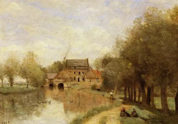 Камиль Коро. «Северный Арле, Мельница Дрокур», 1871 Камиль Коро. «Северный Арле, Мельница Дрокур», 1871