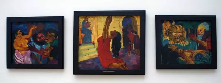 Эмиль Нольде. Триптих «Жизнеописание Марии Египетской», 1912 