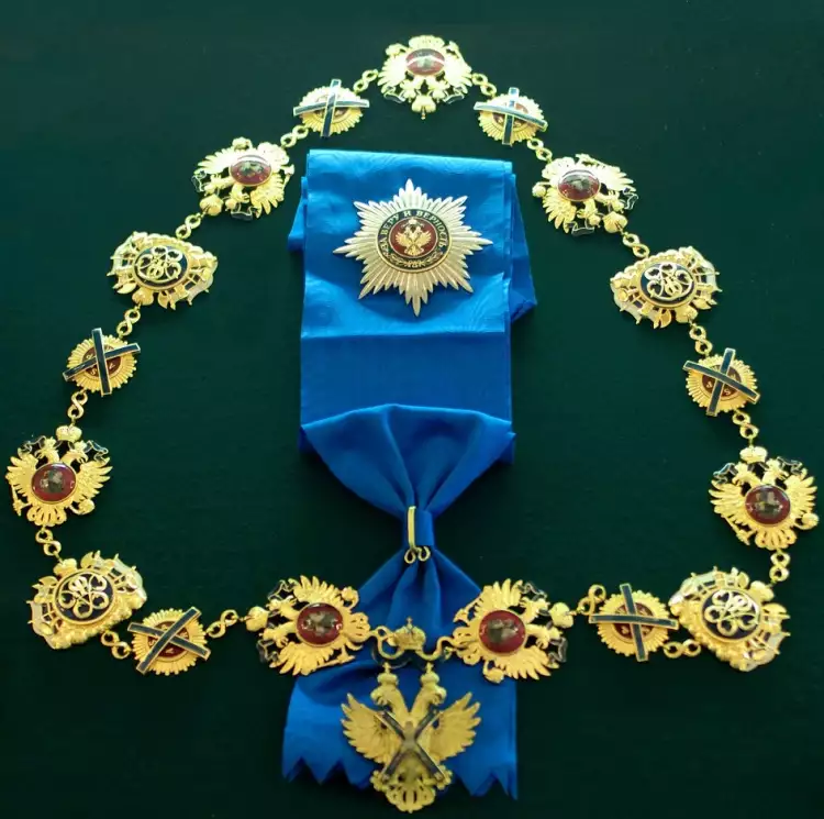 Орден Андрея Первозванного. Орденская цепь. Звезда. Орден Андрея Первозванного Орден Андрея Первозванного. Орденская цепь. Звезда. Орден Андрея Первозванного