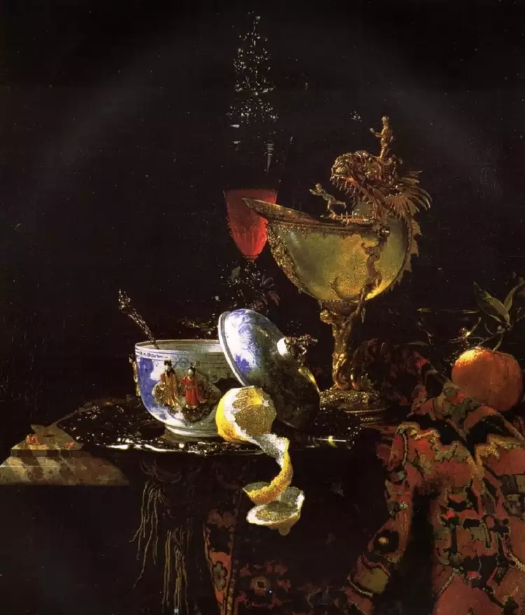 Малые голландцы. Натюрморт с китайской чашкой и наутилусом. Виллем Калф