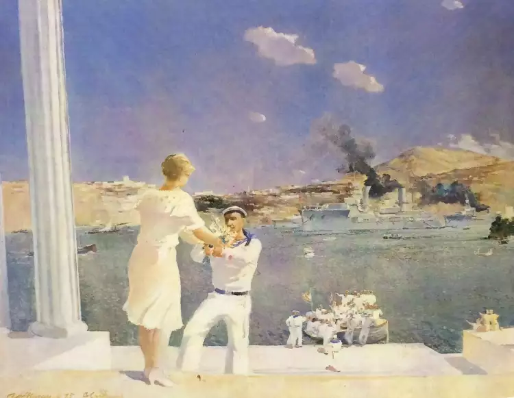 Георгий Нисский. Картина «Встреча», 1935