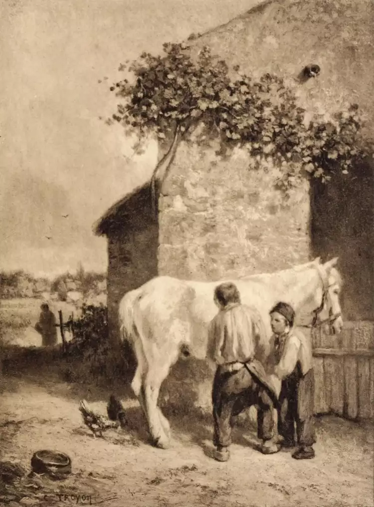 Констан Тройон. Рисунок «Мужчины», 1830