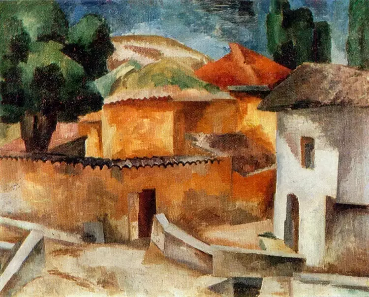 Роберт Фальк. Картина «Дворик в Крыму», 1916 Роберт Фальк. Картина «Дворик в Крыму», 1916
