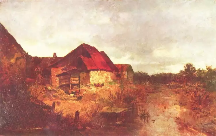 Барбизонская школа. Жюль Дюпре. «Ферма», ок. 1850