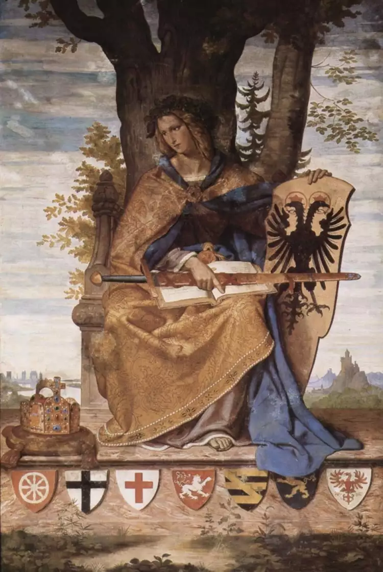 Les Nazaréens. Philipp Veit. Allégorie de l'Allemagne, 1836 Les Nazaréens. Philipp Veit. Allégorie de l'Allemagne, 1836