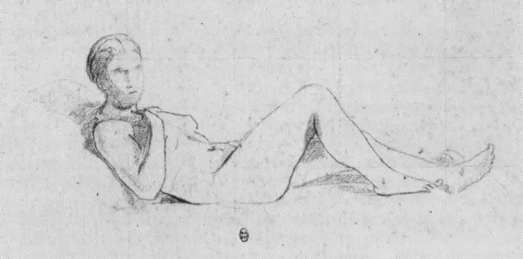 Эдуард Мане. Эскиз «Олимпия», 1863