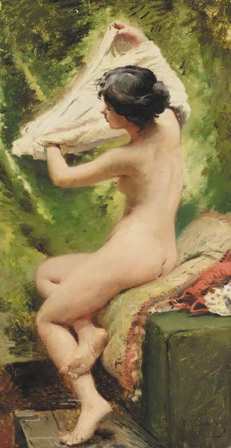 Константин Маковский. «Красавица, готовящаяся к купанию», 1900-е Константин Маковский. «Красавица, готовящаяся к купанию», 1900-е