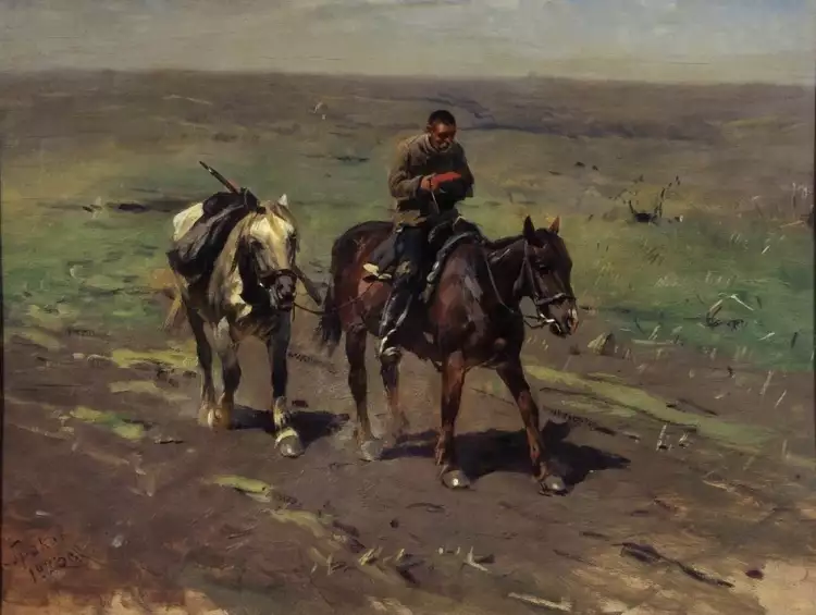 Митрофан Греков. «В отряд к Буденному», 1923