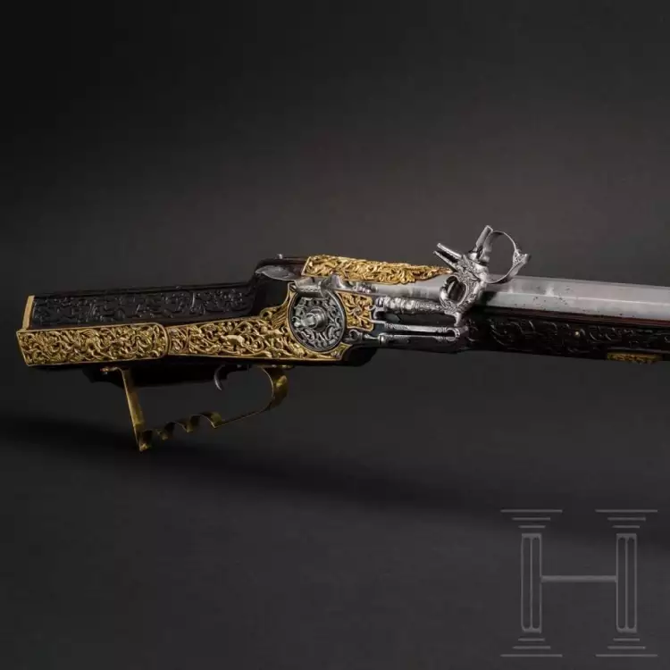 90-й аукцион Herman Historica. Лот 2054 — Старинное охотничье ружье с колесным замком середины XVII века