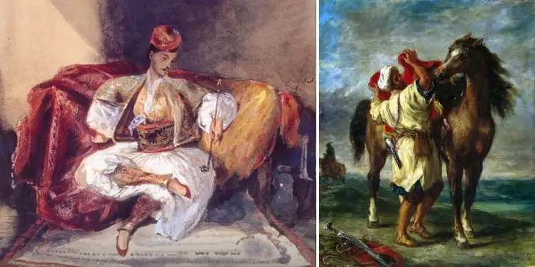 Художники-ориенталисты. Работы Эжена Делакруа. «Курящий турок» (1824-1825) и «Марокканец седлает лошадь» (1855) Художники-ориенталисты. Работы Эжена Делакруа. «Курящий турок» (1824-1825) и «Марокканец седлает лошадь» (1855)