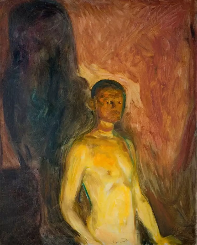 Edward Munch. Selbstbildnis in der Hölle, 1903