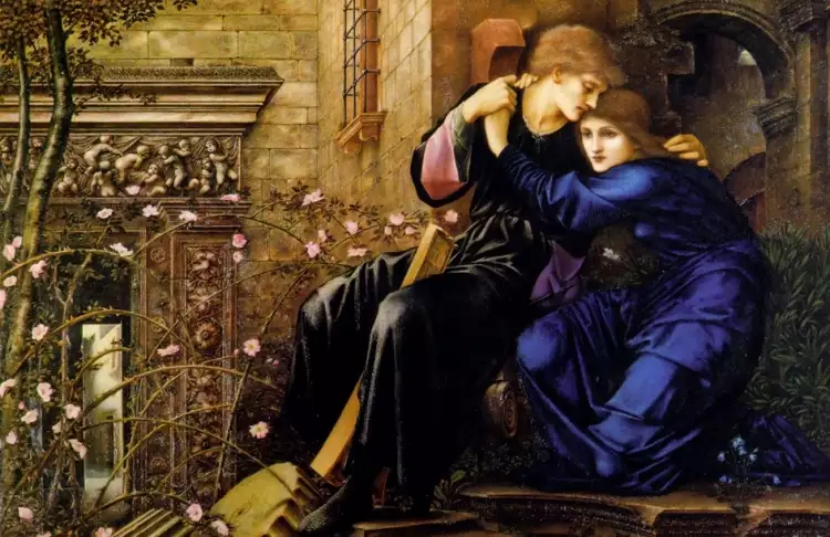 Прерафаэлиты. Эдвард Берн-Джонс. «Любовь среди руин», 1873 Прерафаэлиты. Эдвард Берн-Джонс. «Любовь среди руин», 1873