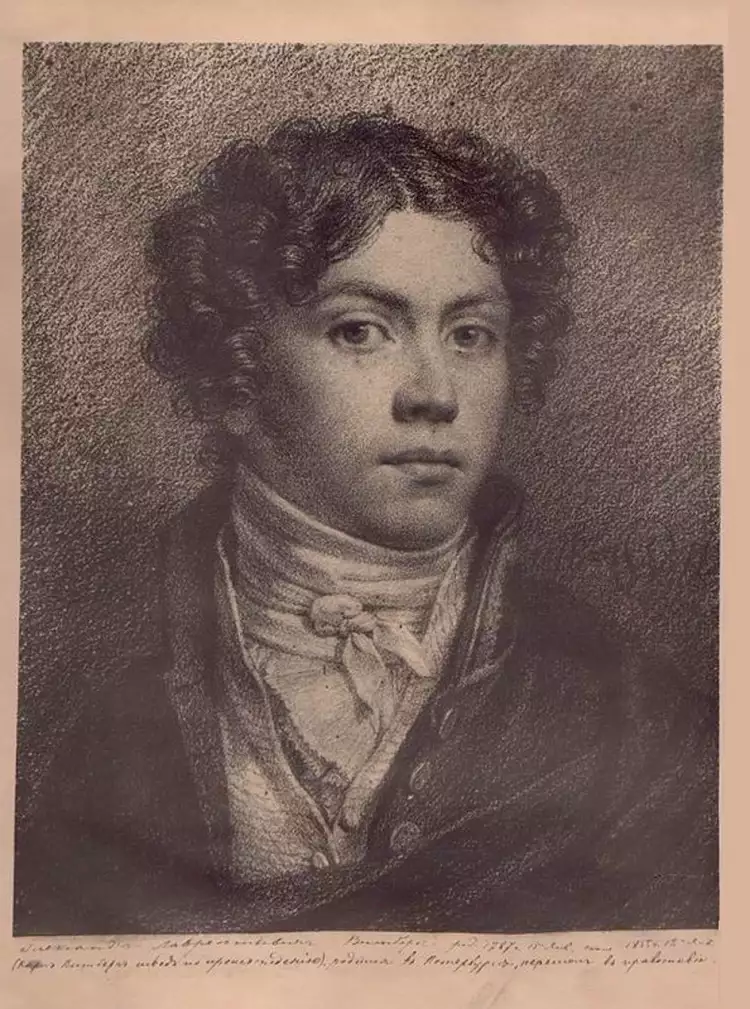 Александр Витберг. Рисунок «Автопортрет», начало XIX века