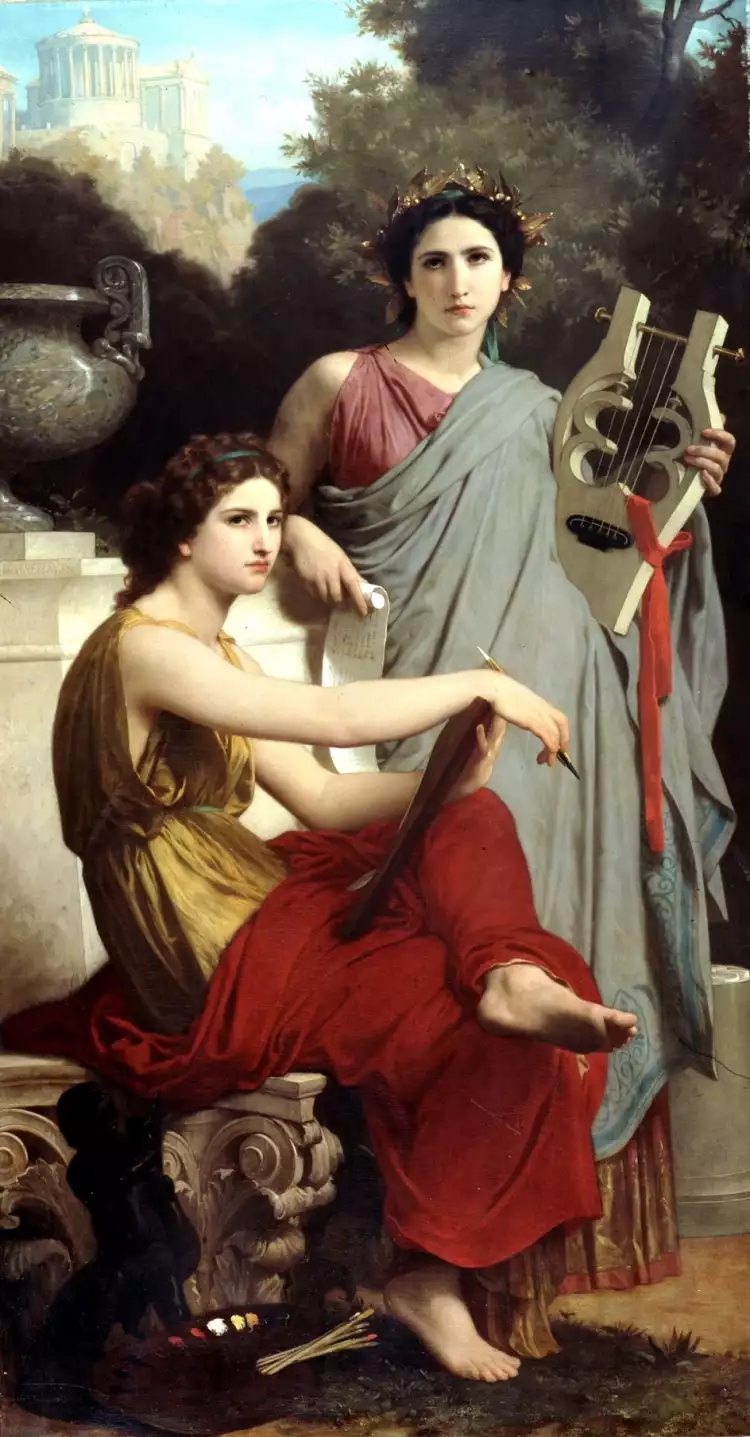 Вильям Бугро. Картина «Искусство и литература», 1867 Вильям Бугро. Картина «Искусство и литература», 1867