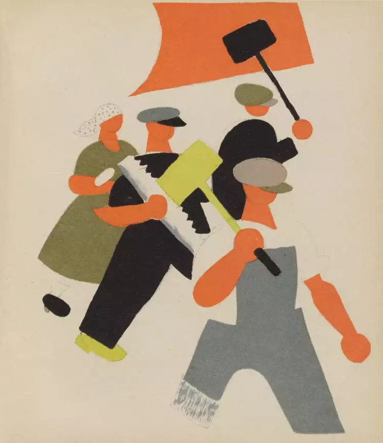 Владимир Лебедев. Плакат для агитационных окон Российского Телеграфного Агентства (РОСТА), ок. 1919-1921 Владимир Лебедев. Плакат для агитационных окон Российского Телеграфного Агентства (РОСТА), ок. 1919-1921