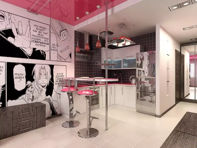 Стиль интерьера манга. Интерьер квартиры-студии в стиле манга