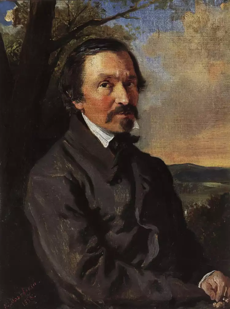 Константин Маковский. Картина «Портрет Н. А. Некрасова», 1856