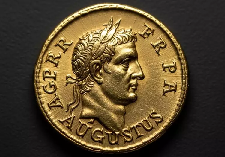 Золотой ауреус императора Августа