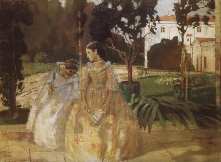 Виктор Борисов-Мусатов. Картина «Гобелен», 1901