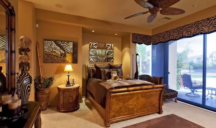 Африканский стиль в интерьере. Спальня в африканском стиле