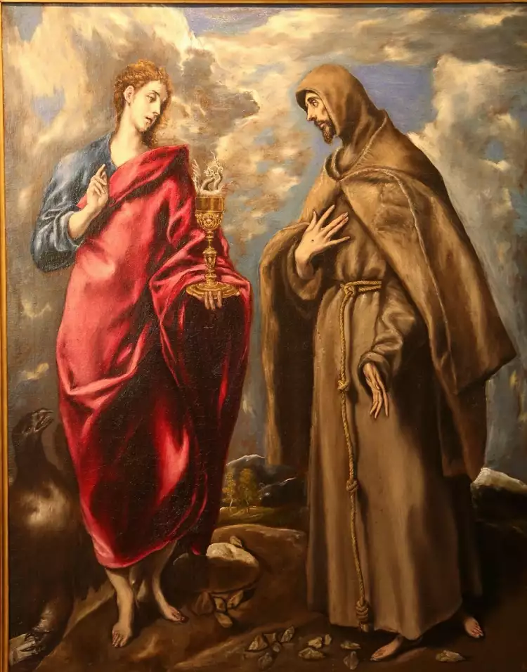 Эль Греко. «Святой Иоанн Евангелист и Святой Франциск» (1600)