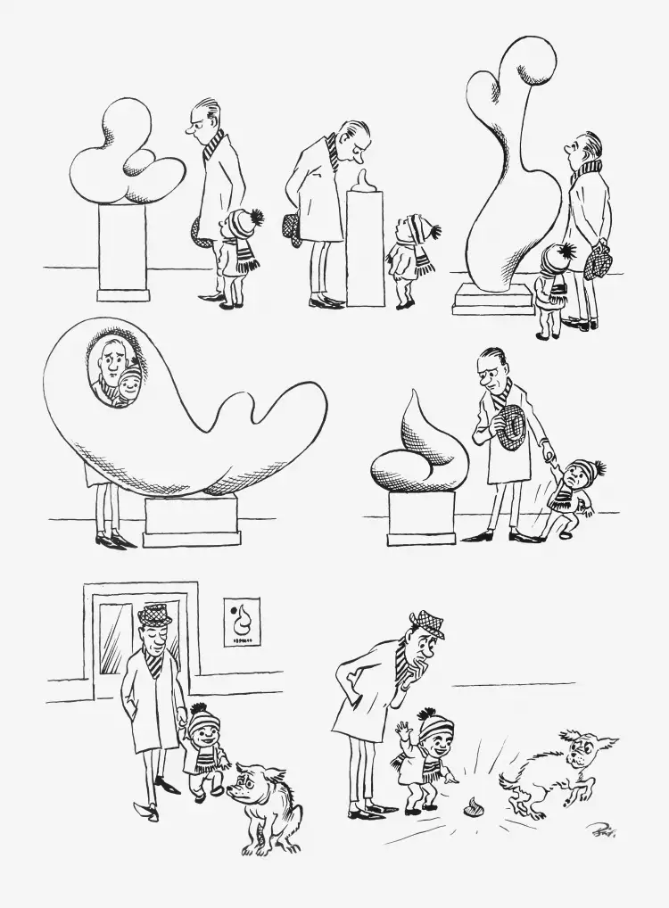 Херлуф Бидструп. Карикатура «Шедевр», 1960-е