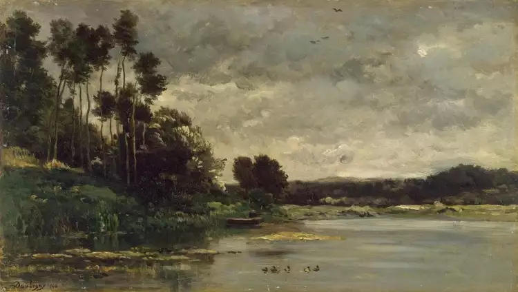Барбизонская школа. Шарль-Франсуа Добиньи. «Берег», 1866