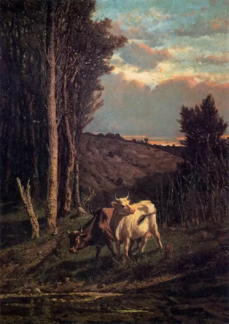 Веризм. Серафино де Тиволи. Картина «Выпас», 1859 Веризм. Серафино де Тиволи. Картина «Выпас», 1859