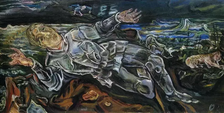 Оскар Кокошка. «Странствующий рыцарь. Автопортрет», 1915