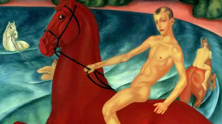 Картина «Купание красного коня»