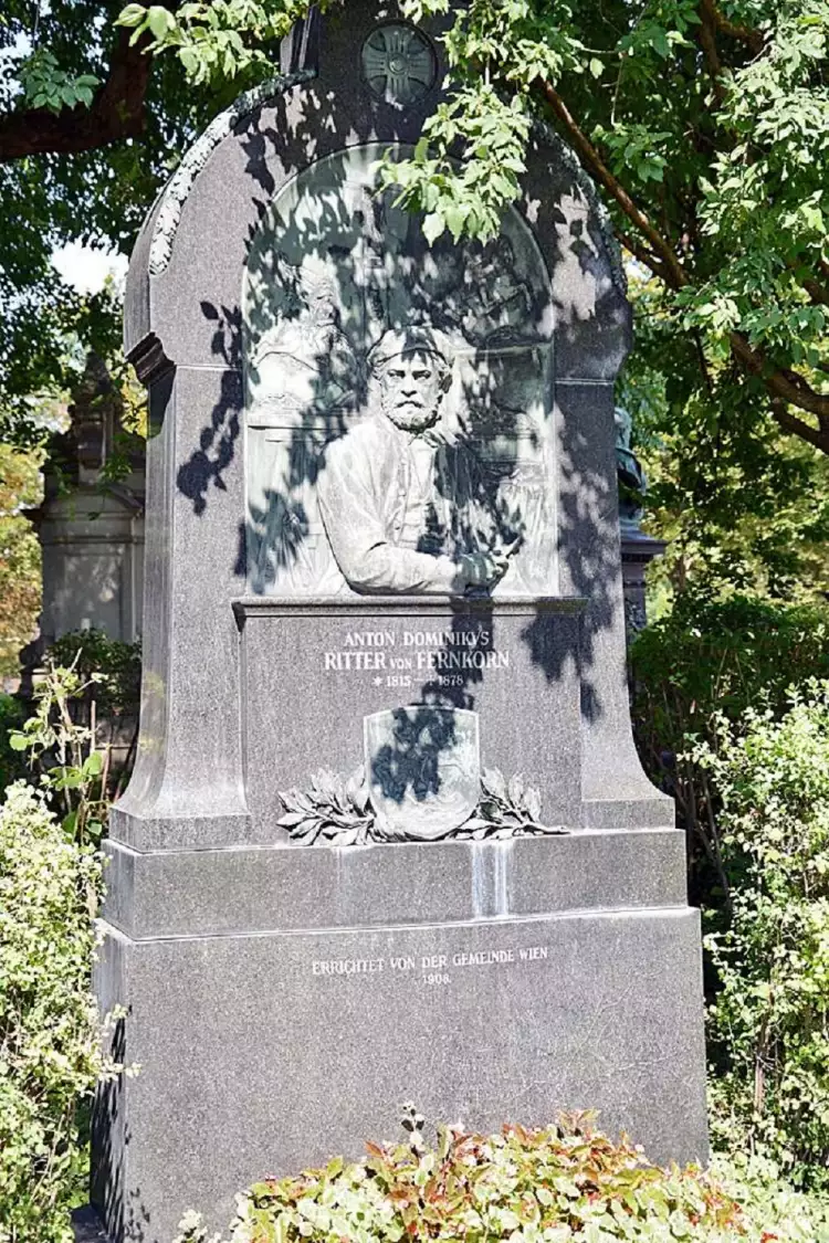 Антон Доминик Фернкорн. Могила Антона Доминика Фернкорна на центральном венском кладбище, 1880-е Антон Доминик Фернкорн. Могила Антона Доминика Фернкорна на центральном венском кладбище, 1880-е