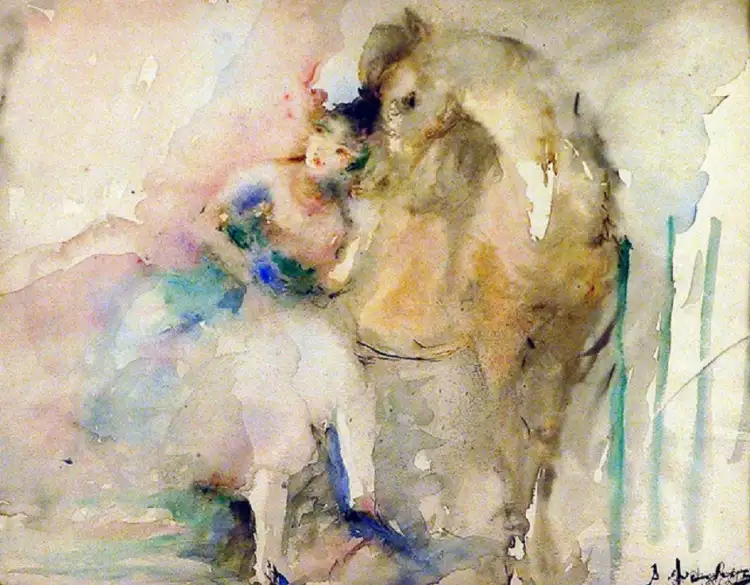 Артур Фонвизин. Картина «Цирк. Наездница», 1936