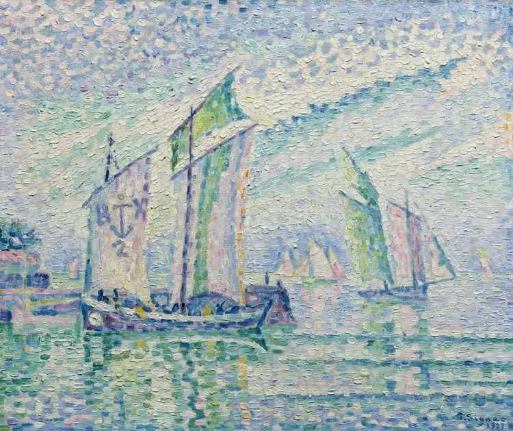 Неоимпрессионизм. Поль Синьяк. «Канал Ла-Рошель», 1927 Неоимпрессионизм. Поль Синьяк. «Канал Ла-Рошель», 1927