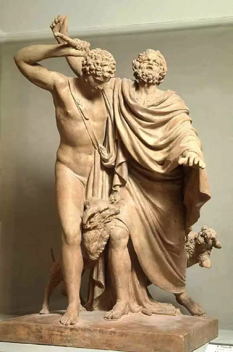 Клодион. Скульптура «Гомер, атакованный собаками», 1810