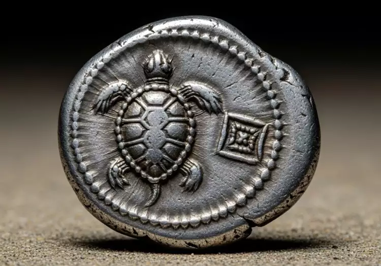 Архаический греческий статер с острова Эгина