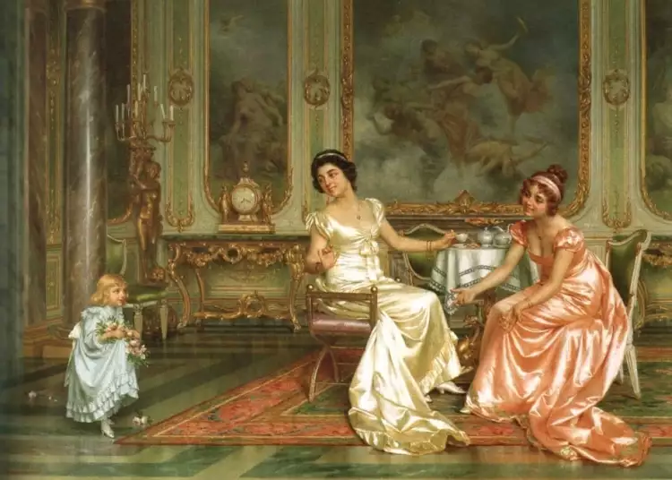Akademismus. Vittorio Reggianini. Am Tag der Geburt Akademismus. Vittorio Reggianini. Am Tag der Geburt